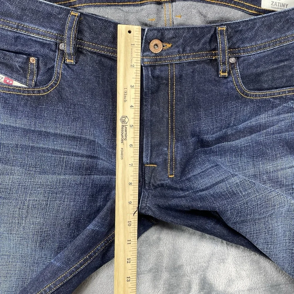 Diesel Zatiny Jeans Regular Bootcut Men's Size 36x32 Blue Dark Wash 0RUS5